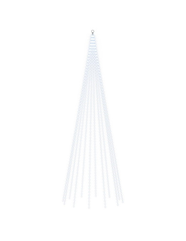 Luci per albero di Natale con picchetti e asta per bandiera