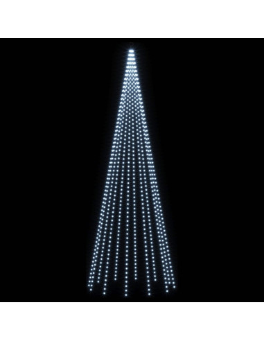 Luci per albero di Natale con picchetti e asta per bandiera