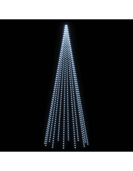 Luci per albero di Natale con picchetti e asta per bandiera