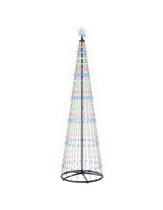 Albero di Natale a cono LED 250 cm 470 LED Multicolore Acciaio 2