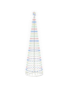 Albero di Natale a cono LED 250 cm 470 LED Multicolore Acciaio 2