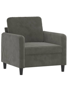 Poltrona Grigio Scuro 60 cm Velluto 2