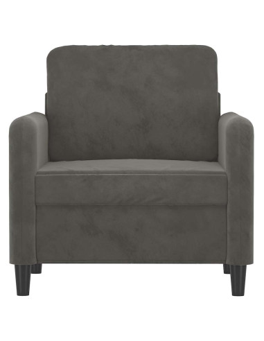 Poltrona Grigio Scuro 60 cm Velluto