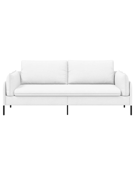Divano 3-Persone Bianco 222 x 81 x 89 cm Tessuto