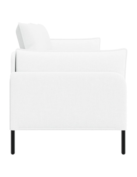 Divano 3-Persone Bianco 222 x 81 x 89 cm Tessuto