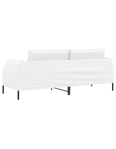 Divano 3-Persone Bianco 222 x 81 x 89 cm Tessuto