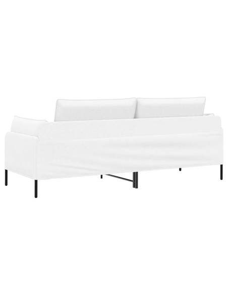 Divano 3-Persone Bianco 222 x 81 x 89 cm Tessuto