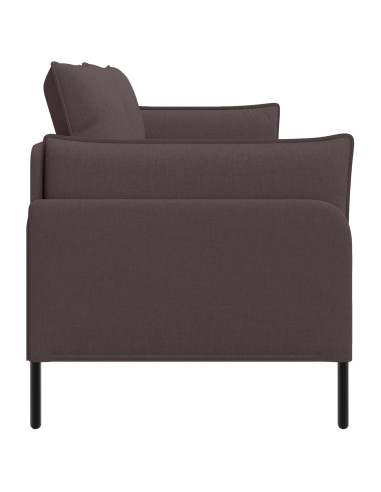 Divano 3-Persone Marrone Scuro 222 x 81 x 89 cm Tessuto