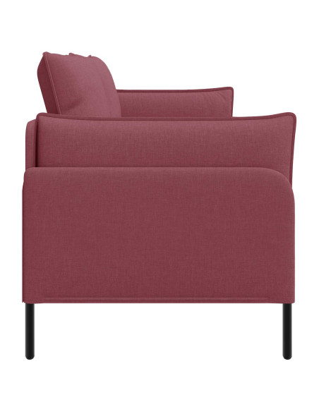 Divano 3-Persone Rosso Vino 222 x 81 x 89 cm Tessuto