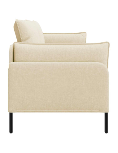 Divano 3-Persone Crema 222 x 81 x 89 cm Tessuto