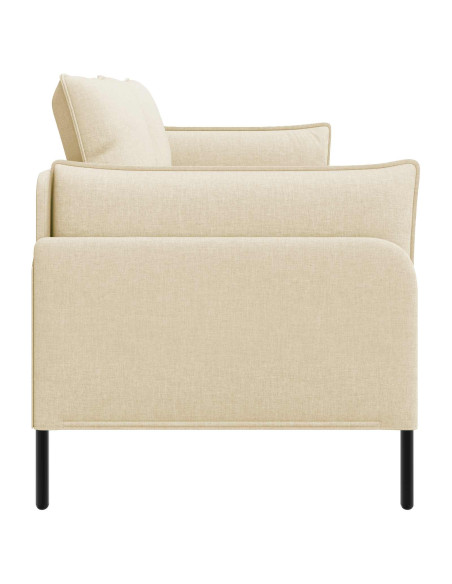 Divano 3-Persone Crema 222 x 81 x 89 cm Tessuto
