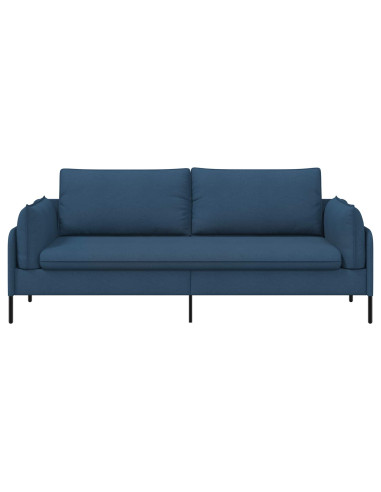Divano 3-Persone Blu 222 x 81 x 89 cm Tessuto