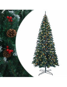 Albero di Natale Artificiale con Rami Pieghevoli 400 cm 600 LED