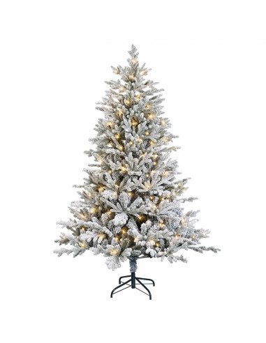 Albero di Natale Artificiale con Rami Pieghevoli 120 cm 150 LED