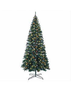 Albero di Natale Artificiale con Rami Pieghevoli 400 cm 600 LED 2