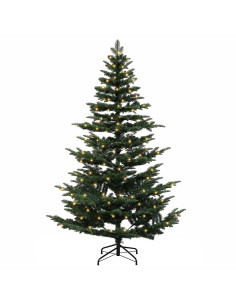 Albero di Natale Artificiale con Rami Pieghevoli 240 cm 300 LED 2