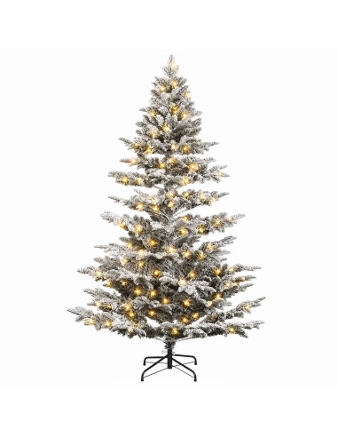 Albero di Natale Artificiale con Rami Pieghevoli 210 cm 300 LED