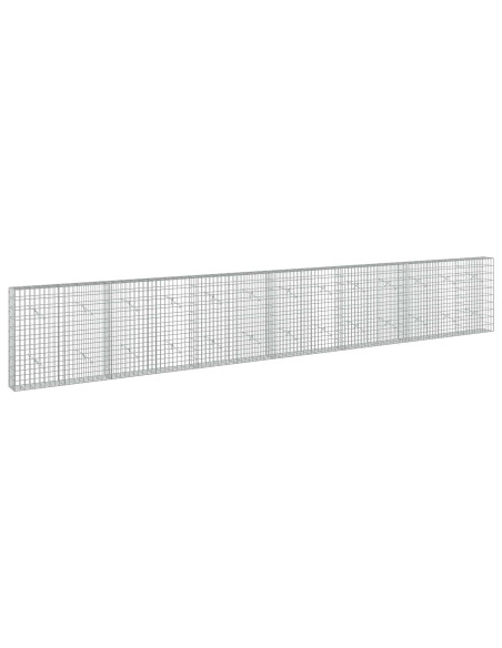Gabione con Filo da 5 mm e Rete da 5x10 cm 650x20x100 cm