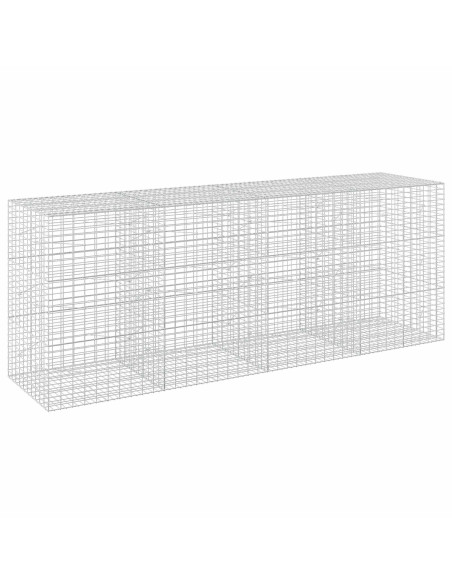 Gabione con Filo da 5 mm e Rete da 5x10 cm 400x100x150 cm