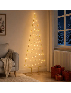 Albero di Natale in metallo con LED KUOPIO 180 cm Bianco caldo
