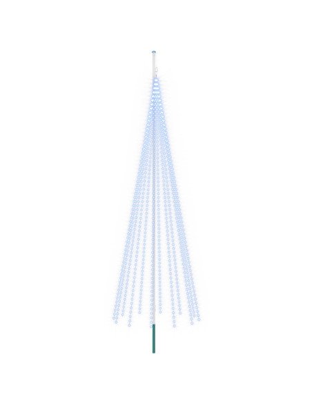 Luci per albero di Natale con picchetti e asta per bandiera