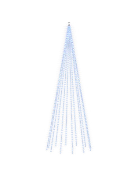 Luci per albero di Natale con picchetti e asta per bandiera