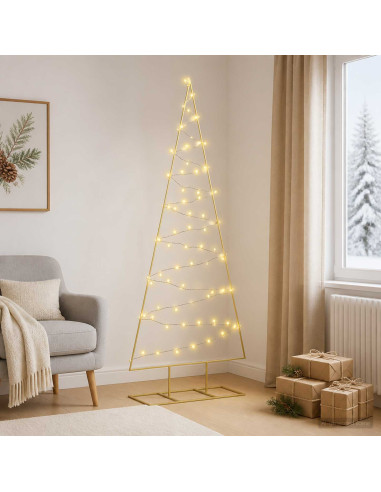 Albero di Natale in metallo con LED KUOPIO 180 cm Bianco caldo