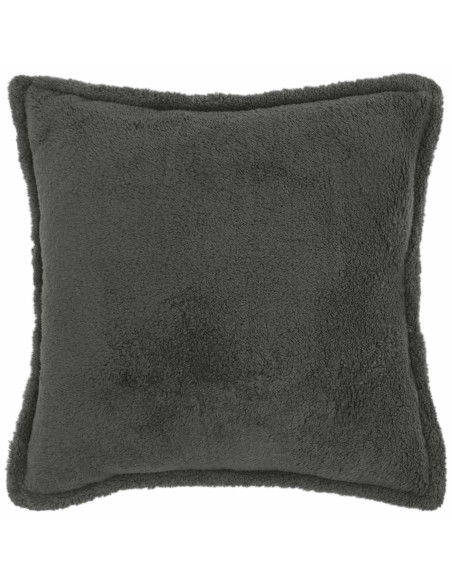 Federa 2 pcs HOUTEN Grigio Scuro 60 x 60 cm Bouclé