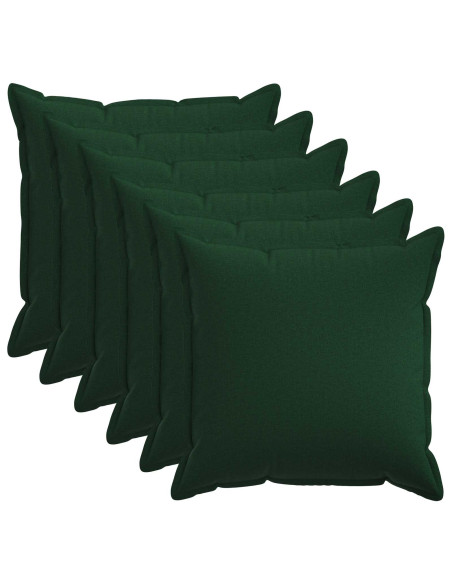 Federa 6 pz HOUTEN Verde Scuro 65 x 65 cm Lino