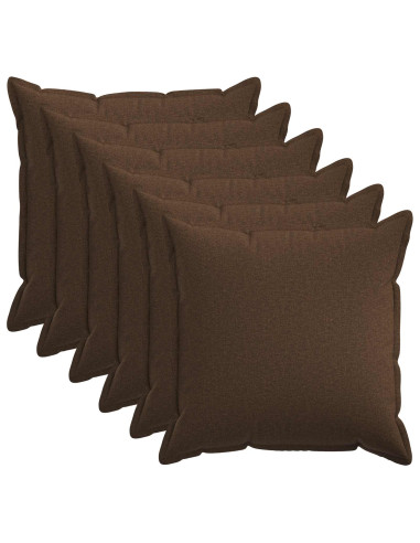 Federa 6 pz HOUTEN Marrone 65 x 65 cm Lino