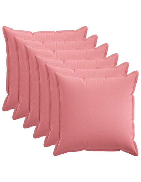 Federa 6 pz HOUTEN Rosa 65 x 65 cm Lino