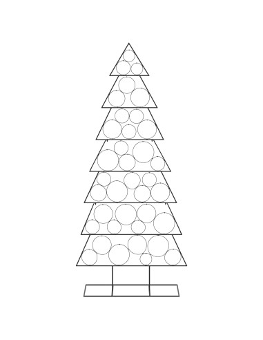 Albero di Natale in metallo con supporto KUOPIO 210 cm Acciaio