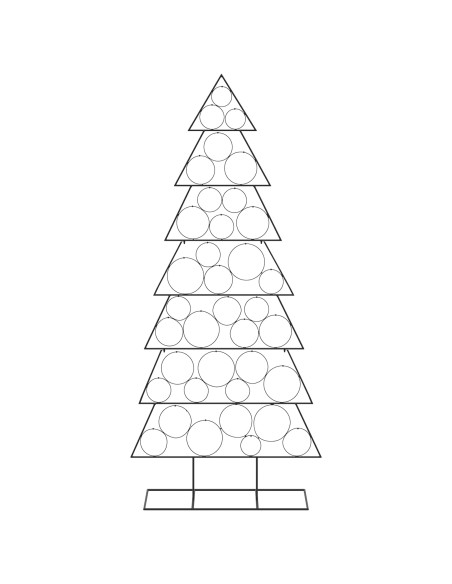 Albero di Natale in metallo con supporto KUOPIO 210 cm Acciaio
