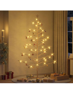 Albero di Natale in legno con supporto Naturale 210 cm 2