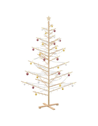 Albero di Natale in legno con supporto Naturale 210 cm