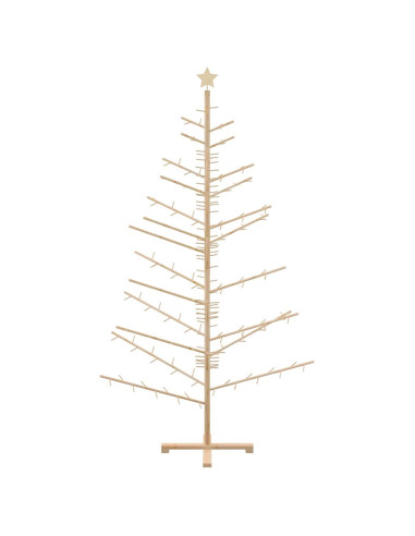 Albero di Natale in legno con supporto Naturale 210 cm