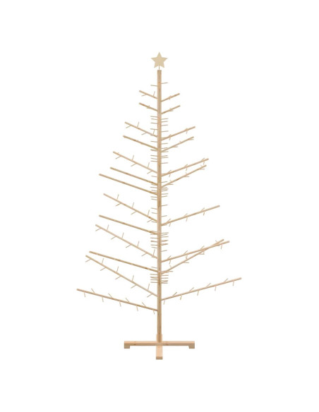 Albero di Natale in legno con supporto Naturale 210 cm