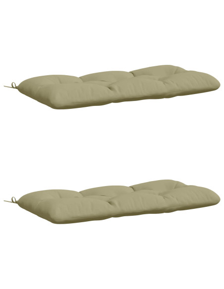 Cuscini per Panchina VIANEN 2 pz 100% Poliestere Verde chiaro