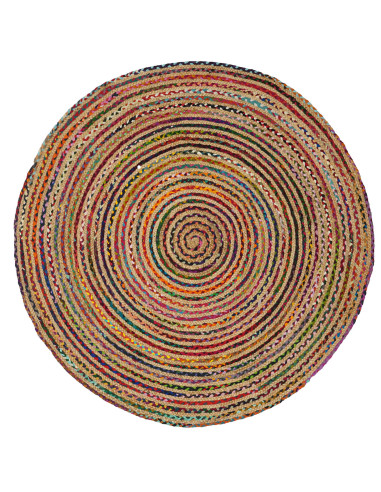 Tappeto da Area Multicolore Ø 240 cm Juta