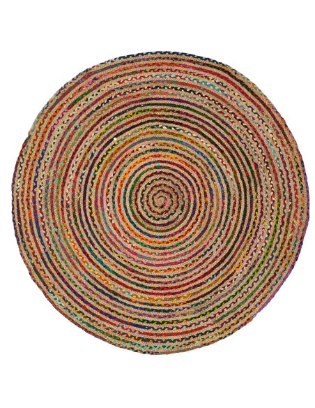 Tappeto da Area Multicolore Ø 240 cm Juta