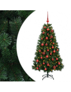Albero di Natale artificiale con palline 120 cm 150 LED 2