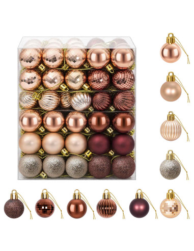 Set di Palline di Natale 150 pz Champagne e marrone 3 cm