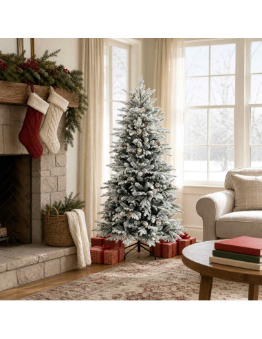 Albero di Natale Artificiale con Rami Pieghevoli 120 cm