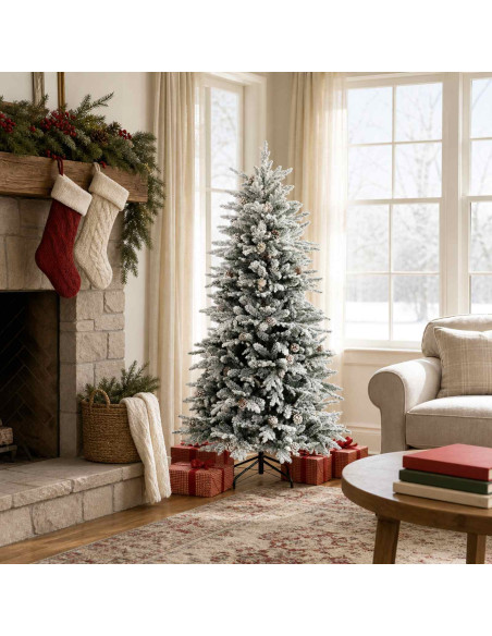 Albero di Natale Artificiale con Rami Pieghevoli 120 cm