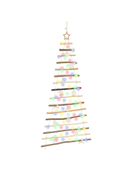 Albero di Natale appeso 150 cm 80 LED Multicolore