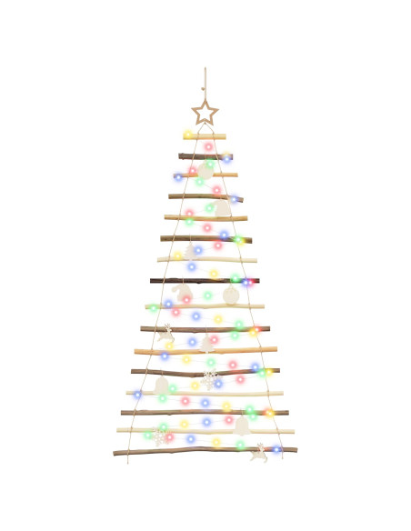 Albero di Natale appeso 150 cm 80 LED Multicolore