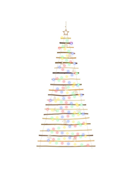 Albero di Natale appeso 210 cm 130 LED Multicolore