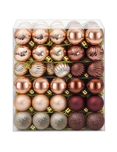 Set di Palline di Natale 150 pz Champagne e marrone 3 cm