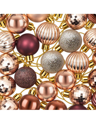 Set di Palline di Natale 150 pz Champagne e marrone 3 cm