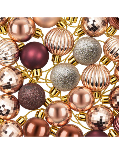 Set di Palline di Natale 150 pz Champagne e marrone 3 cm